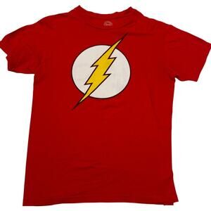 DC Comics DC Comics The Flash 2014 TShirt Red Lightning Bolt Men’s Small Hero